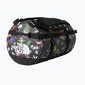 The North Face Base Camp Duffel S 50 l travel bag black alpine floral