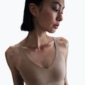 Training bra Nike Alate Medium Support Longline mink brown/white 4