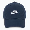 Baseball cap Nike Club Unstructured Futura Wash obsidian/white 2
