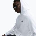 Men's sweatshirt Nike Club Pullover Hoodie white/white/black 4