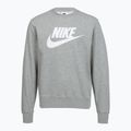 Men's sweatshirt Nike Sportswear Club Graphic Fleece Crew dark grey heather/white 6