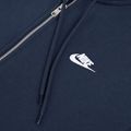 Men's sweatshirt Nike Club Full Zip Hoodie obsidian/obsidian/white 8