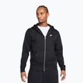 Men's sweatshirt Nike Club Full Zip Hoodie black/black/white