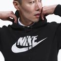 Men's sweatshirt Nike Club Pullover Hoodie black/black/white 4