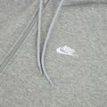 Men's sweatshirt Nike Club Full Zip Hoodie dark grey heather/light smoke grey/white 8