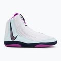 Nike Inflict 4 wrestling shoe white/hyper violet/glacier blue/obsidian 2