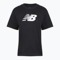 Women's T-shirt New Balance Sport Jersey Relaxed Logo black/white