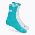 New Balance Running Stripe Midcalf socks 2 pairs blue/white