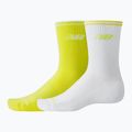 New Balance Running Stripe Midcalf socks 2 pairs yellow/white