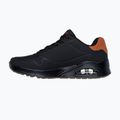SKECHERS Uno Suited On Air men's shoes black/chestnut 10