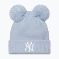 Women's winter cap New Era Wmns Double Pom Nyy pastel blue
