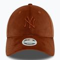 Women's New Era Velour Midi 9FORTY New York Yankees brown baseball cap 3