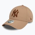 Women's New Era Metallic 9FORTY New York Yankees baseball cap beige 2