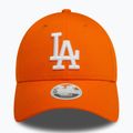 Women's New Era League Essential 9FORTY Los Angeles Dodgers orange baseball cap 3