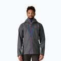 Men's rain jacket Patagonia Triolet forge grey w / p6 blue