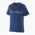 Men's T-shirt Patagonia Cap Cool Merino Blend Graphic Shirt strata stripe / clement blue