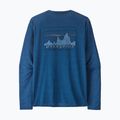 Men's Patagonia Cap Cool Daily Graphic Shirt '73 skyline / clement blue x-dye longsleeve