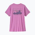 Women's T-shirt Patagonia Cap Cool Daily Graphic Shirt '73 skyline / brisk purple x-dye 5