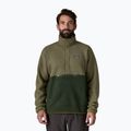 Men's trekking sweatshirt Patagonia Retro Pile 1 / 2 Snap P / O old growth green