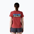 Women's Patagonia P-6 Logo Responsibili-Tee potters red 2