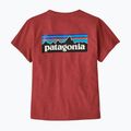 Women's Patagonia P-6 Logo Responsibili-Tee potters red 4