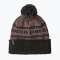Winter hat Patagonia Powder Town park stripe: marlow brown