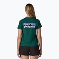 Women's Patagonia P-6 Logo Responsibili-Tee cascade green 2