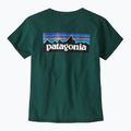 Women's Patagonia P-6 Logo Responsibili-Tee cascade green 4