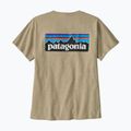 Women's T-shirt Patagonia P-6 Logo Responsibili-Tee pumice 2