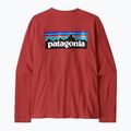 Women's longsleeve Patagonia P-6 Logo Responsibili-Tee potters red 2