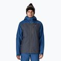 Men's rain jacket Patagonia Insulated Powder Town smolder blue w / clement blue