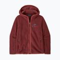 Women's Patagonia Retro Pile Hoody fleece sweatshirt sequoia red