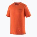 Men's T-shirt Patagonia Cap Cool Merino Blend Graphic Shirt heritage header/coal orange 5