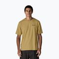 Men's T-shirt Patagonia Flying Fish Responsibili Tee limestone yellow/heritage fitz