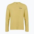 Men's longsleeve Patagonia Cap Cool Daily Boardshort Logo LS limestone yellow - Light Limestone yellow x-dye