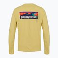 Men's longsleeve Patagonia Cap Cool Daily Boardshort Logo LS limestone yellow - Light Limestone yellow x-dye 2