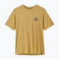 Men's T-shirt Patagonia Cap Cool Daily Great Waves limestone yellow - light limestone yellow x-dye