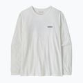 Women's longsleeve Patagonia P-6 Logo Responsibili-Tee LS fiber white