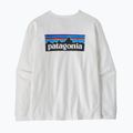 Women's longsleeve Patagonia P-6 Logo Responsibili-Tee LS fiber white 2