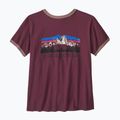 Women's T-shirt Patagonia Fitz Roy Foothills Ringer Tee berry fig 2