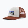 Baseball cap Patagonia P-6 Logo Trucker Hat white w/rusty red