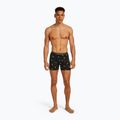 Men's thermal boxer briefs icebreaker Anatomica Snow Day black/peridot/aop 3