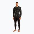 Men's thermal base layer top icebreaker Merino 200 Oasis Crewe Snow Day black/peridot/aop 2