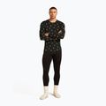 Men's thermal base layer top icebreaker Merino 200 Oasis Crewe Snow Day black/peridot/aop 5