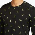 Men's Icebreaker Merino 200 Oasis Crewe Snow Day thermal longsleeve black/peridot/aop 6
