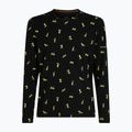 Men's thermal base layer top icebreaker Merino 200 Oasis Crewe Snow Day black/peridot/aop 8
