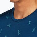 Men's thermal base layer top icebreaker Merino 200 Oasis Crewe Snow Day atlantis/topaz/aop 6