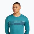 Men's Icebreaker Merino 200 Oasis Crewe Elevation Line topaz thermal longsleeve 5