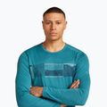 Men's Icebreaker Merino 200 Oasis Crewe Elevation Line topaz thermal longsleeve 6