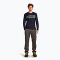 Men's thermal base layer top icebreaker Merino 200 Oasis Crewe Elevation Line midnight navy 2
